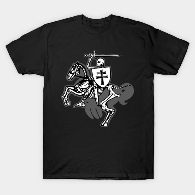 The Knight. The chase. T-Shirt by Alice and Wind